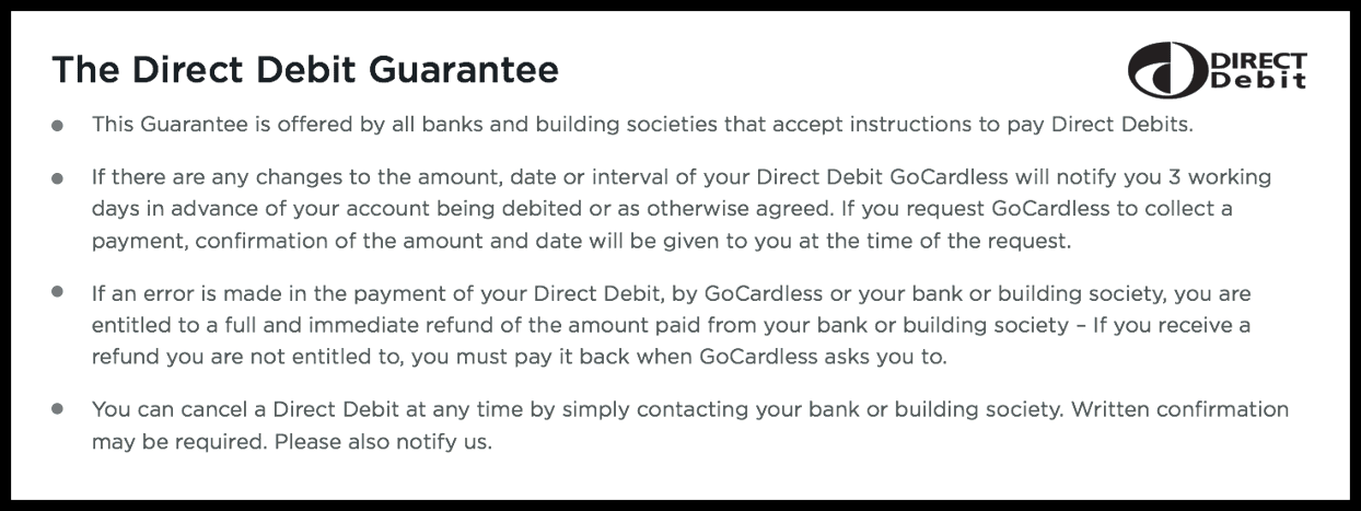Direct Debit Guarantee