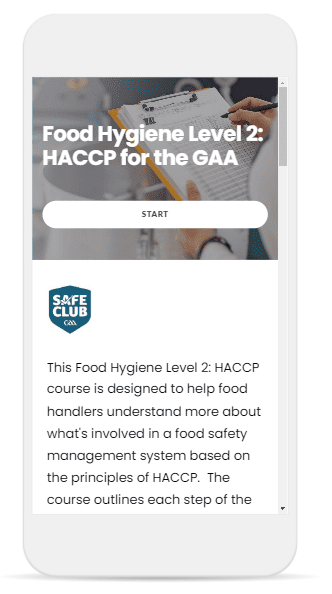 HACCP Training for GAA Clubs