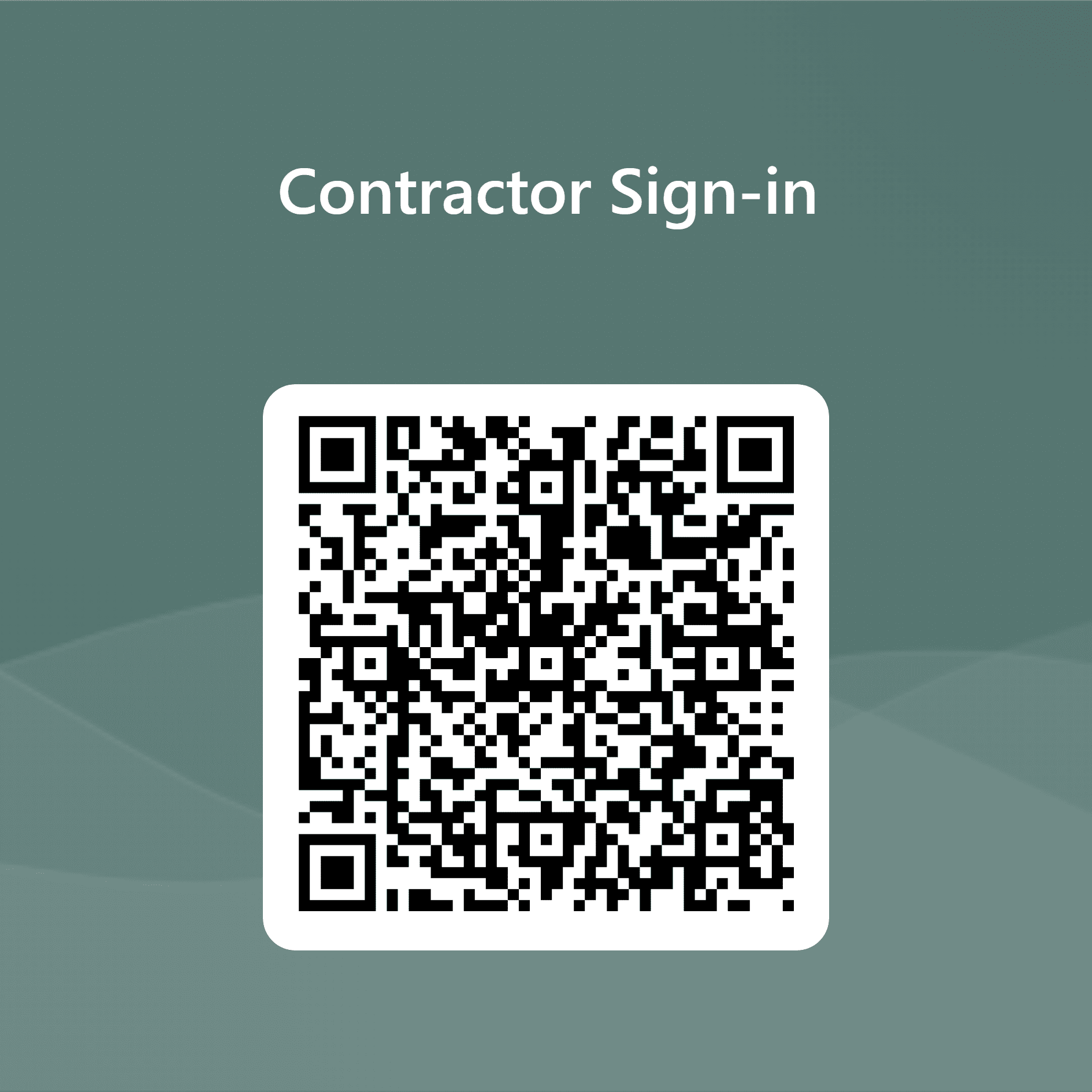 QRCode for Contractor Sign in