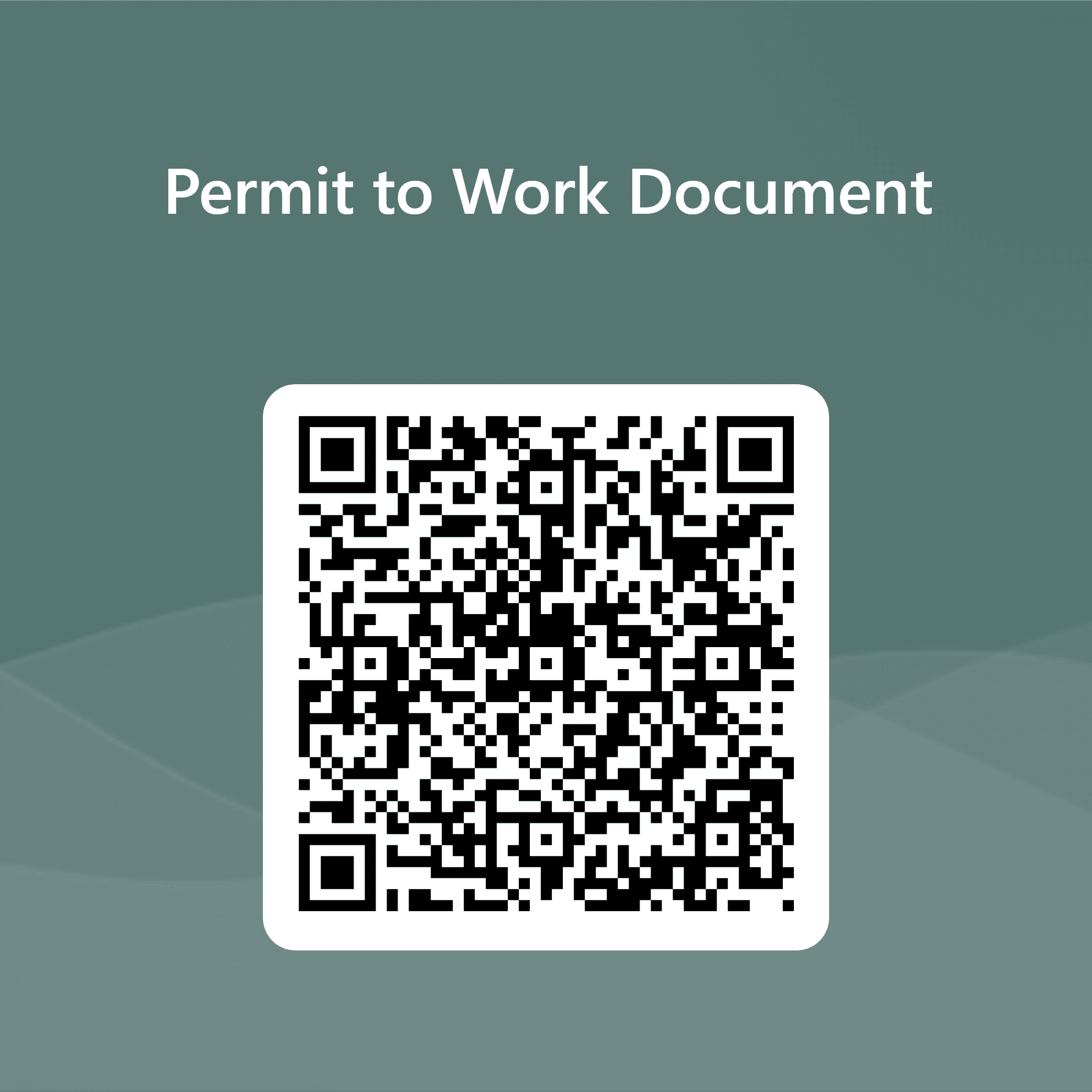 QRCode for Permit to Work Document 3