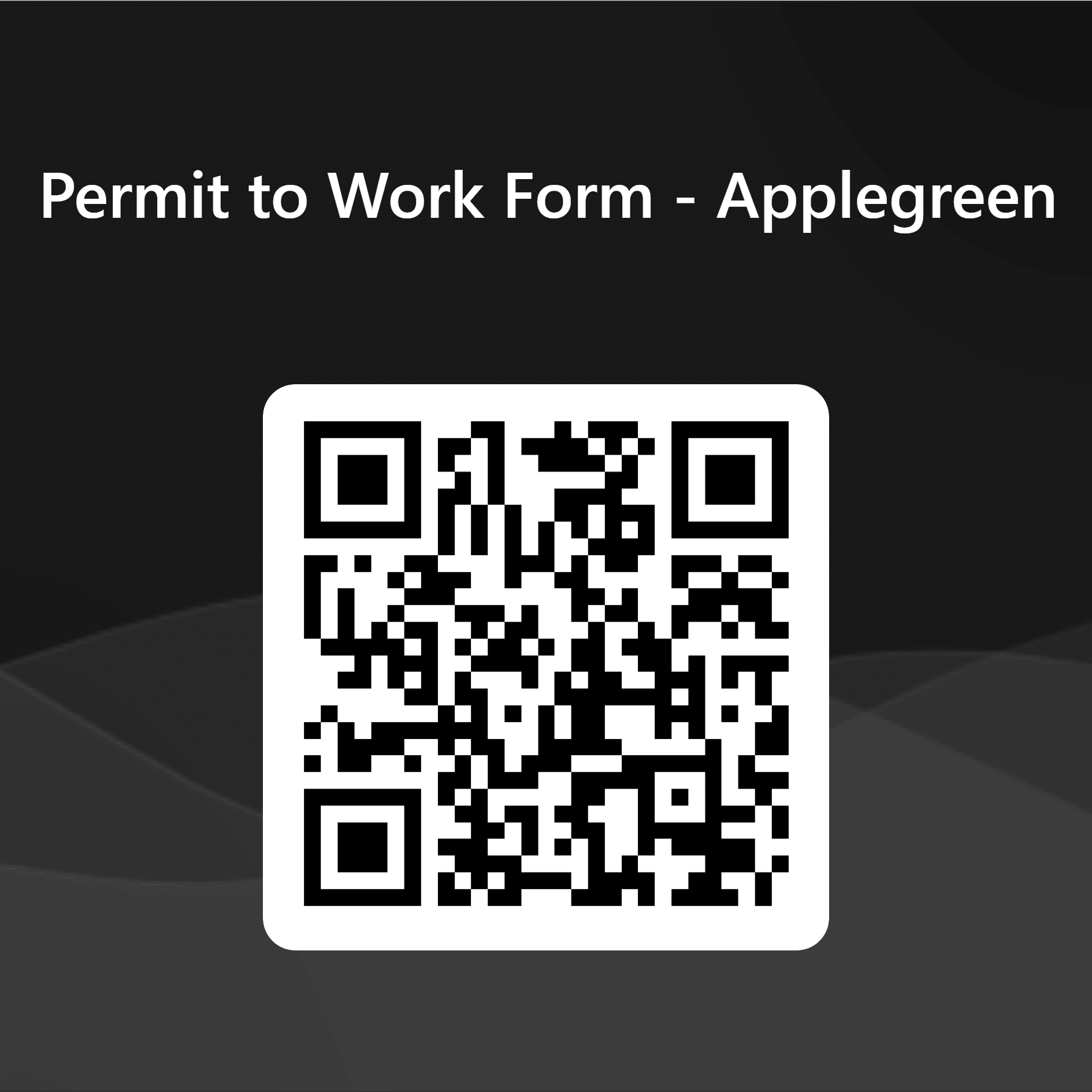 QRCode for Permit to Work Document 3